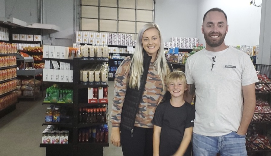 Treasure's Discount Market, which opened in September, is moving to the Hub City Lights building on Sixth Avenue Southeast. Cheri Mortenson and Jordan Torrence own the business. Also in the photo is Mortonson's son Brodie Poppen. Aberdeen Magazine photo