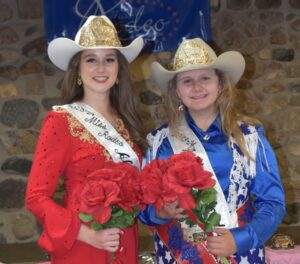 Jordan Jensen, left was crowned Miss Rodeo Aberdeen and Sedona Marshall, right was named Junior Miss Rodeo Aberdeen on Sunday, Aug. 13. at the Miss Rodeo Aberdeen Queen Pageant in Aberdeen. Jensen, a law enforcement offices, is the daughter of Chris and Stephanie Westerman of Brookings. Marshall is the daughter of Jeremy and Carla Marshall of Belle Fourche. She is a seventh-grader at Belle Fourche Middle School. Courtesy photo