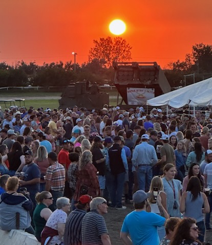 The sun sets over the Brown County Fairgrounds Wednesday night. Photo courtesy of Mike Scott