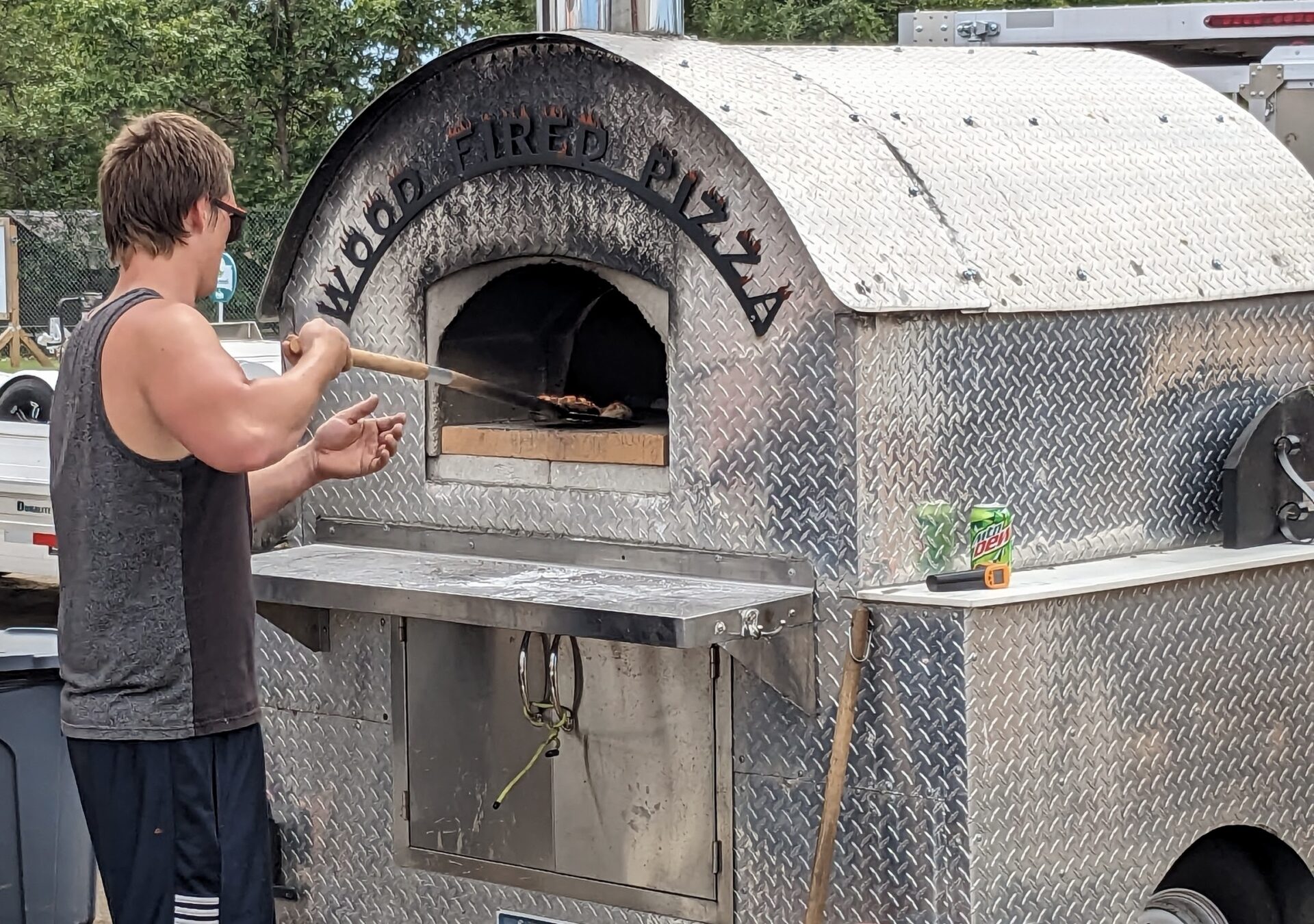 Wood-fired pizza is just one of the treats available top those who attend the Brown County Fair. Aberdeen Insider photo by Scott Waltman