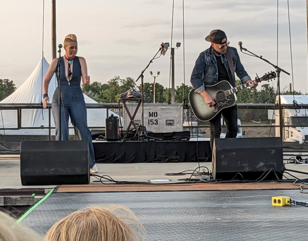 Thompson Squared opened the Wednesday night concert at the Larry Gerlach Grandstand. They filled in for Sammy Kershaw, who was sick and couldn't make it to the Brown County Fair. Aberdeen Insider photo by Scott Waltman