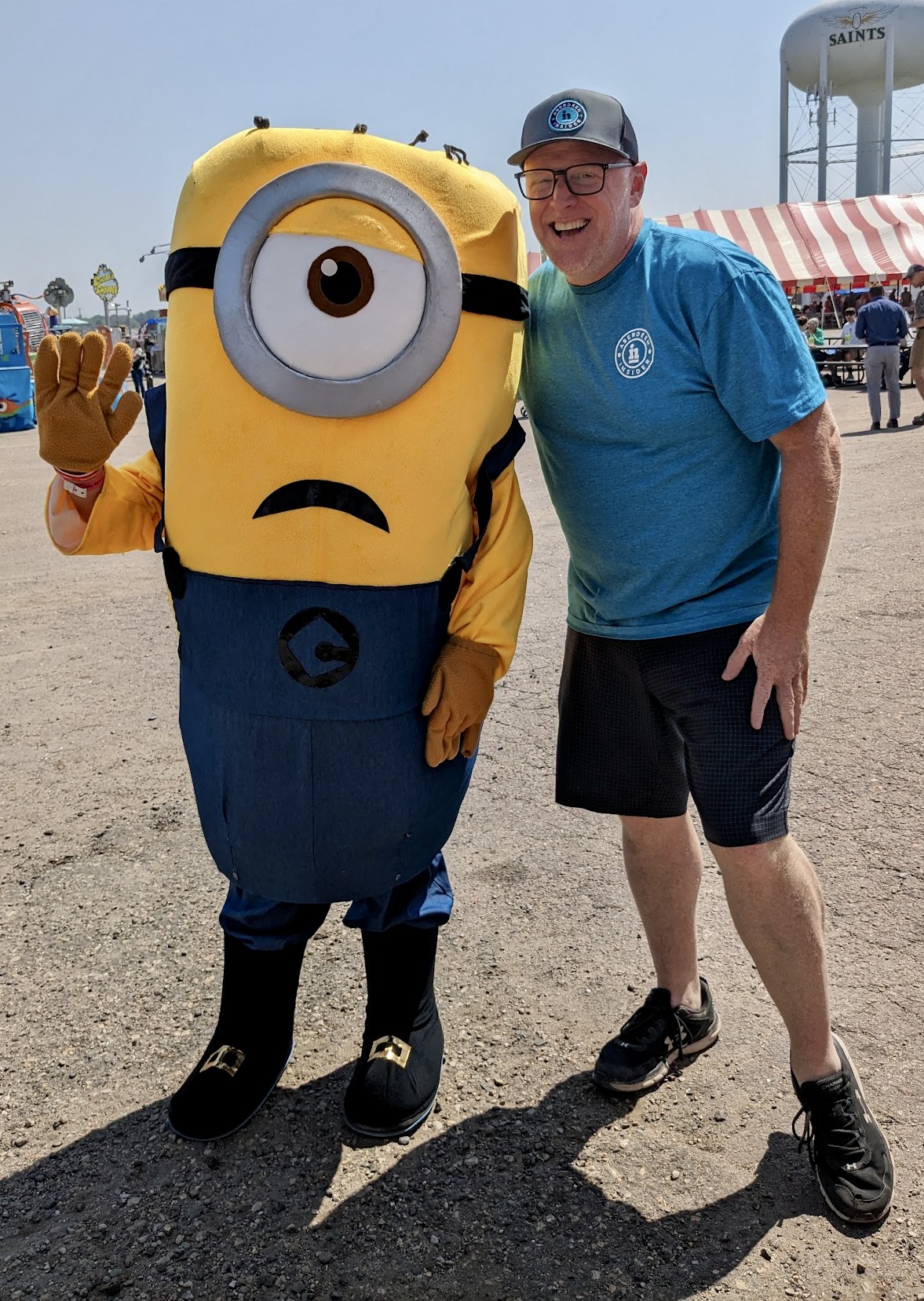 This minion is probably unhappy because he had to have his photo taken with Scott Waltman of The Aberdeen Insider. Courtesy photo