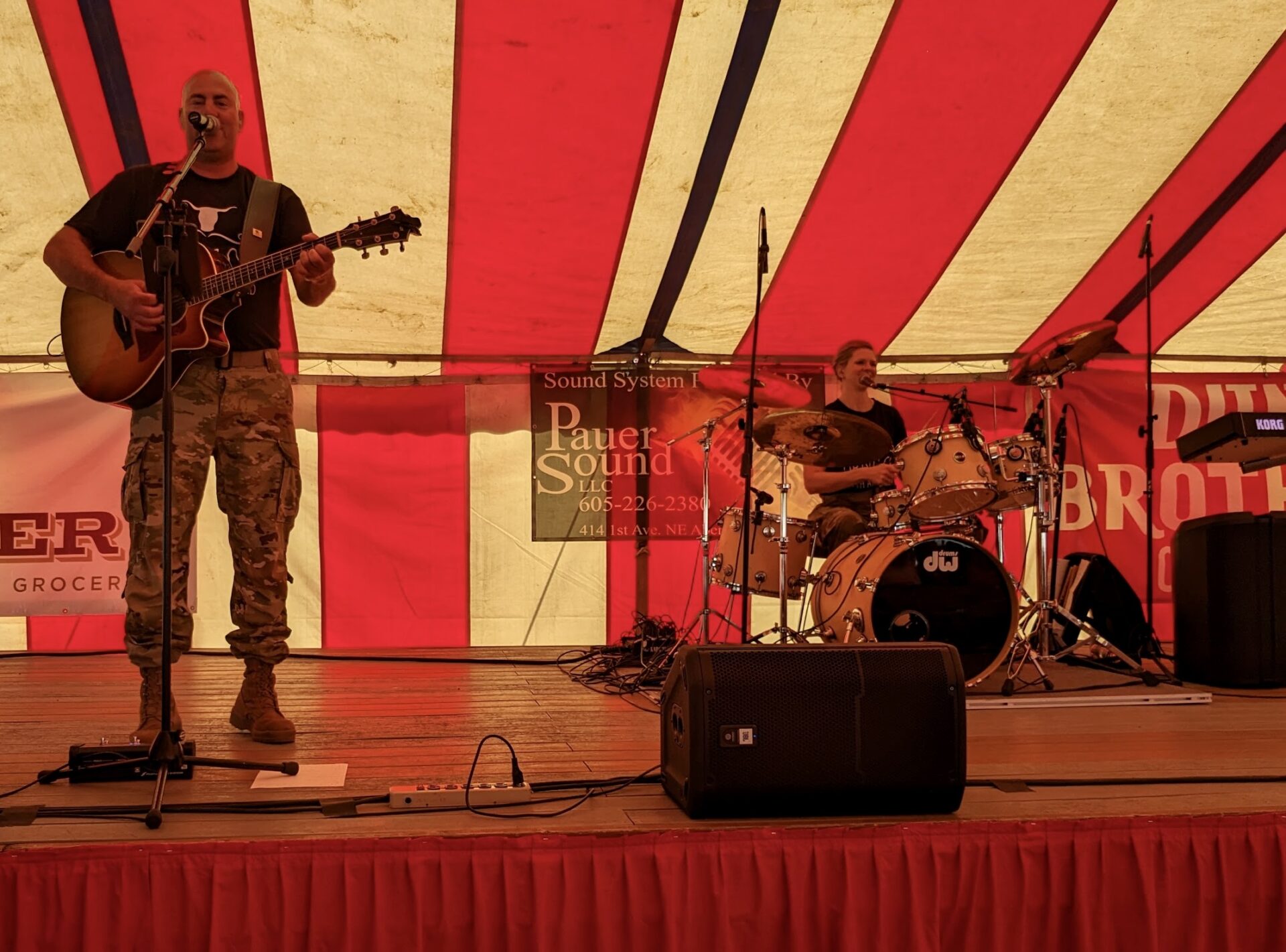 The 147th Army Band performs Thursday afternoon at the Brown County Fair. Aberdeen Insider photo by Scott Waltman