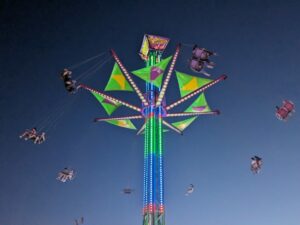 The carnival was full of color Friday night at the Brown County Fair. Aberdeen Insider photo by Scott Waltman