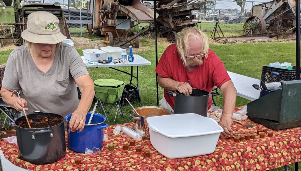 Chili fans had plenty of choices Saturday afternoon during the 2023 South Dakota State Chili Cookoff at the Brown County Fair. Aberdeen Insider photo by Scott Waltman
