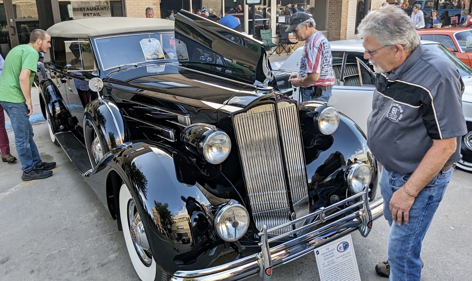 A Packard was popular with people who attended the Sizzlin' Summer Nights car and bike show downtown on Saturday, Aug. 26. Aberdeen Insider photo by Scott Waltman