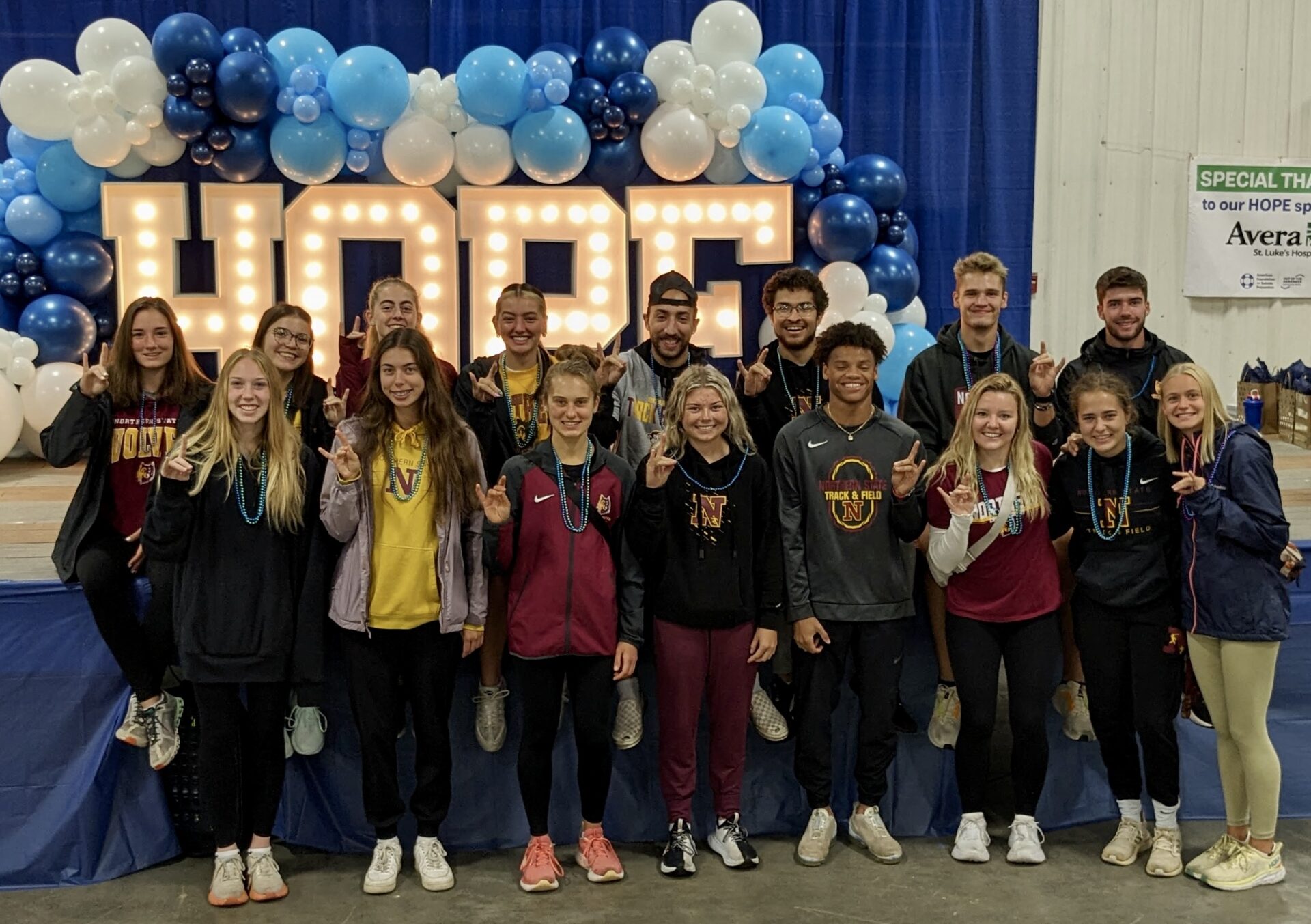 Northern State University student-athletes participated in the 2023 Out of the Darkness suicide awareness prevention walk on Saturday, Sept. 9 at the Brown County Fairgrounds. Aberdeen Insider photo by Scott Waltman