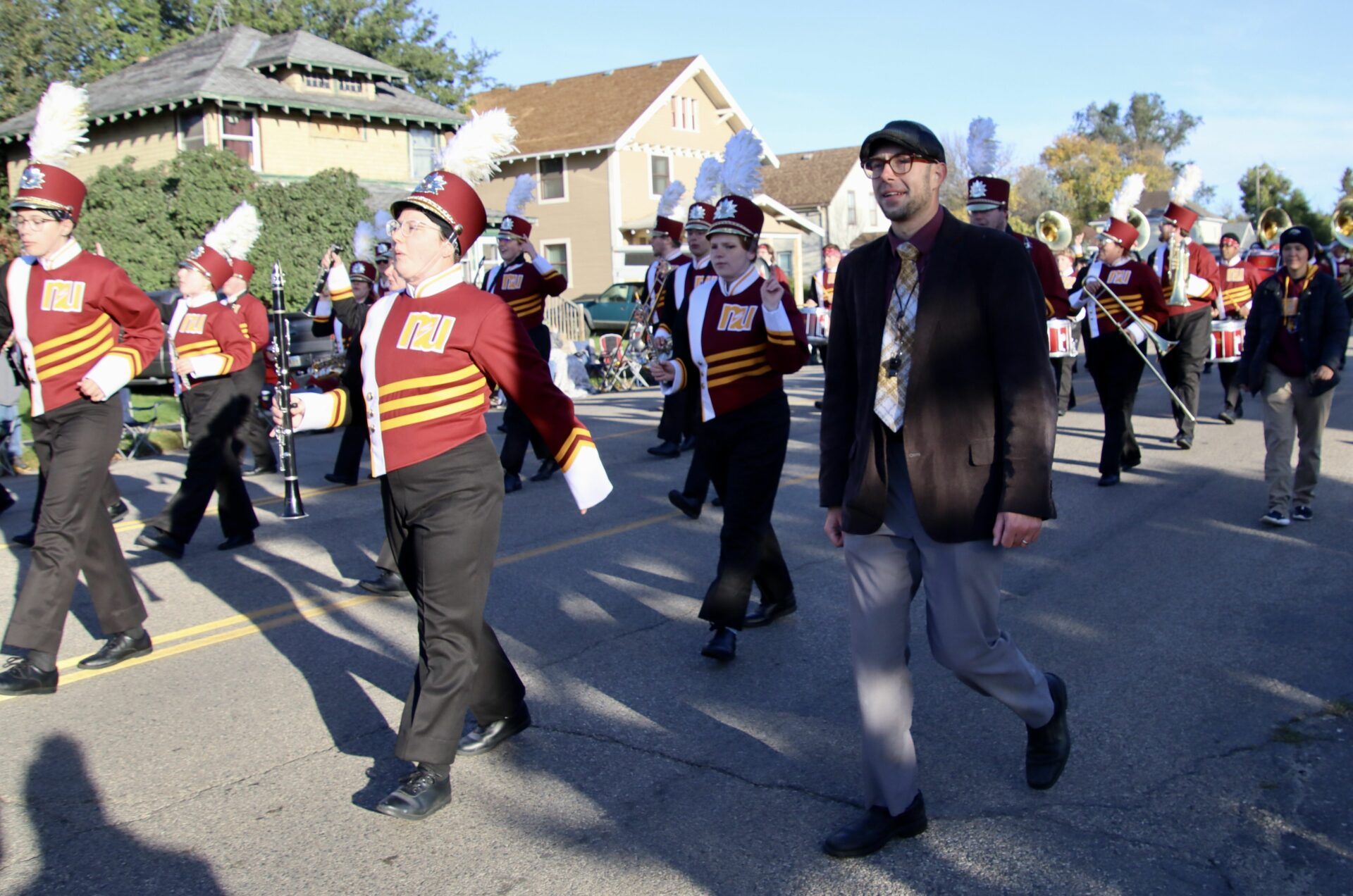 The Northern State Marching Wolves helped lead the 2023 homecoming parade on Saturday, Oct. 7. Aberdeen Insider photo by Scott Waltman