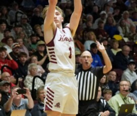 Dyla Hofer three point attempt