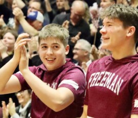 The Barnett Center is hopping this weekend with thousands of fans in town for the 2026 Class B State Boys Basketball Tournament. Photo by Scott Waltman of the Aberdeen Insider and courtesy of South Dakota Public Broadcasting.